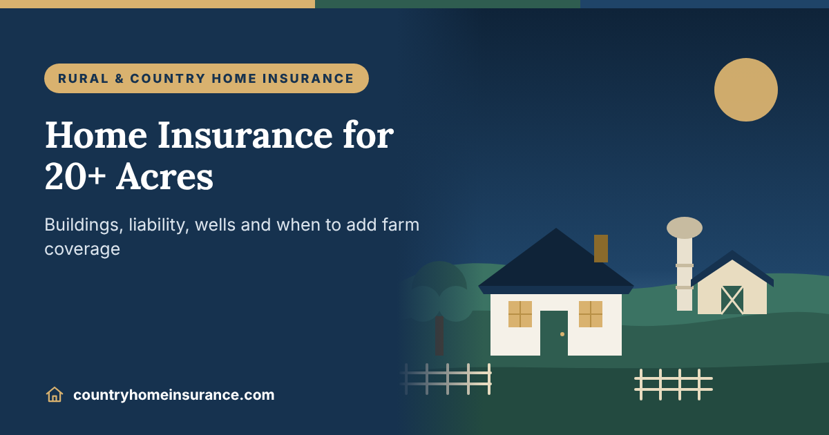 Home Insurance for 20+ Acres