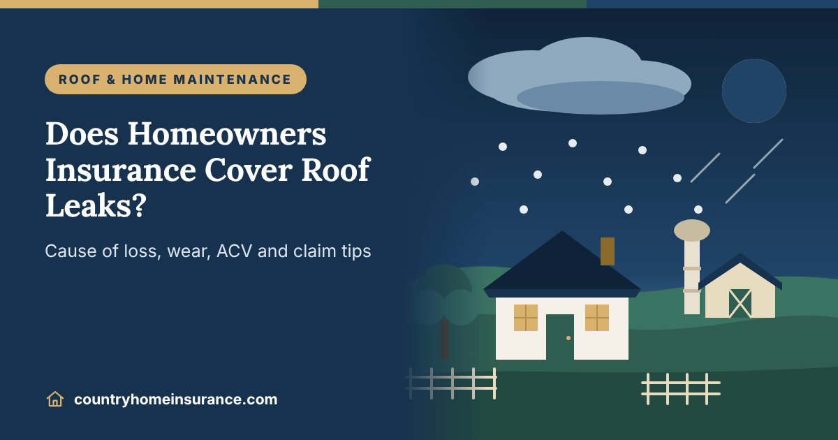 Does Homeowners Insurance Cover Roof Leaks? Coverage, Exclusions & Claim Tips