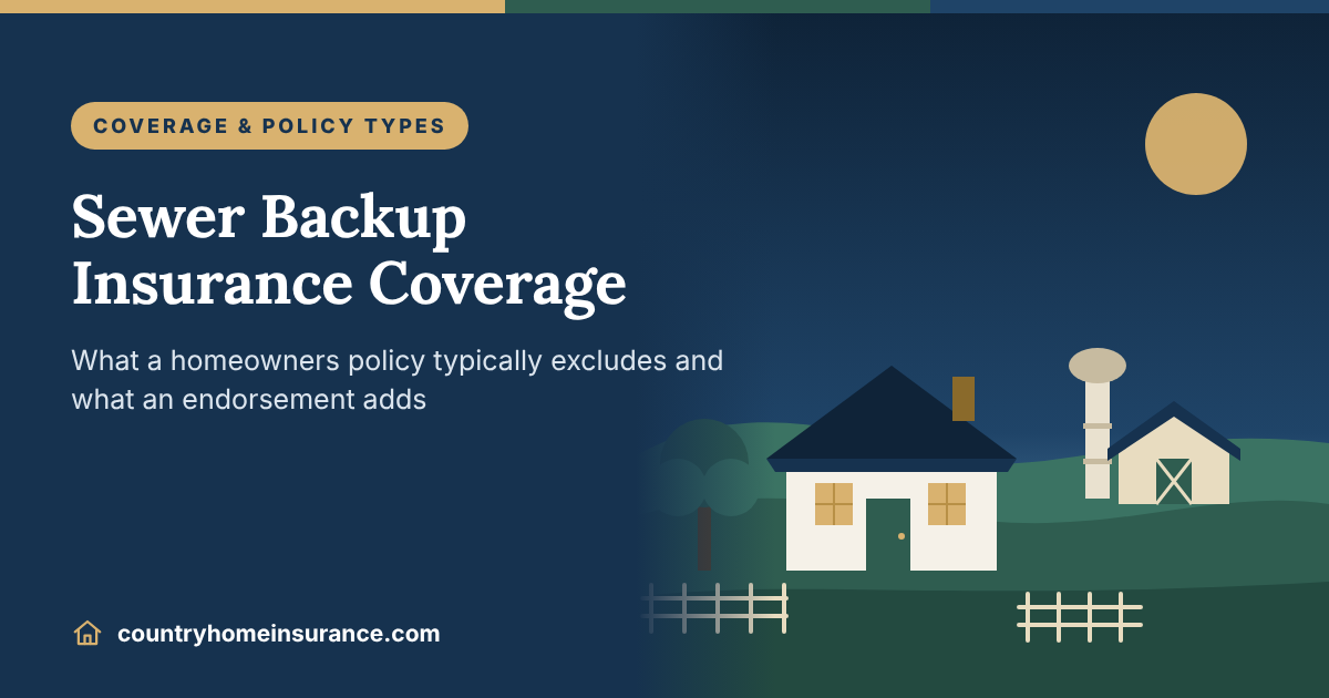 Does Homeowners Insurance Cover Sewer Backup? Coverage, Exclusions & Claim Tips