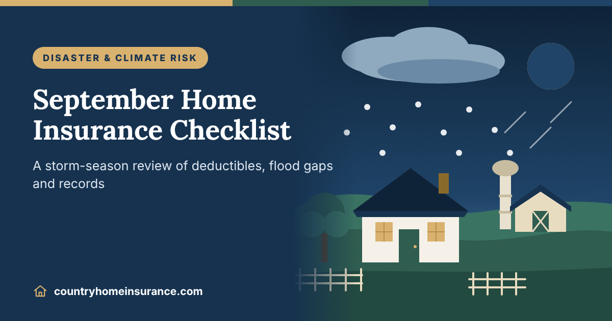 September Home Insurance Checklist: Peak Storm Risk and Fall Prep (2026)