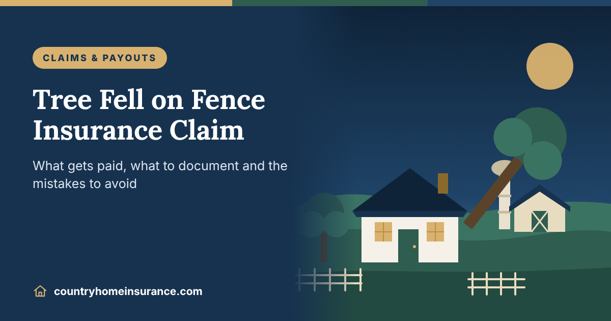 Tree Falls on Fence Insurance Claim: What to Do, What Gets Paid & Common Mistakes