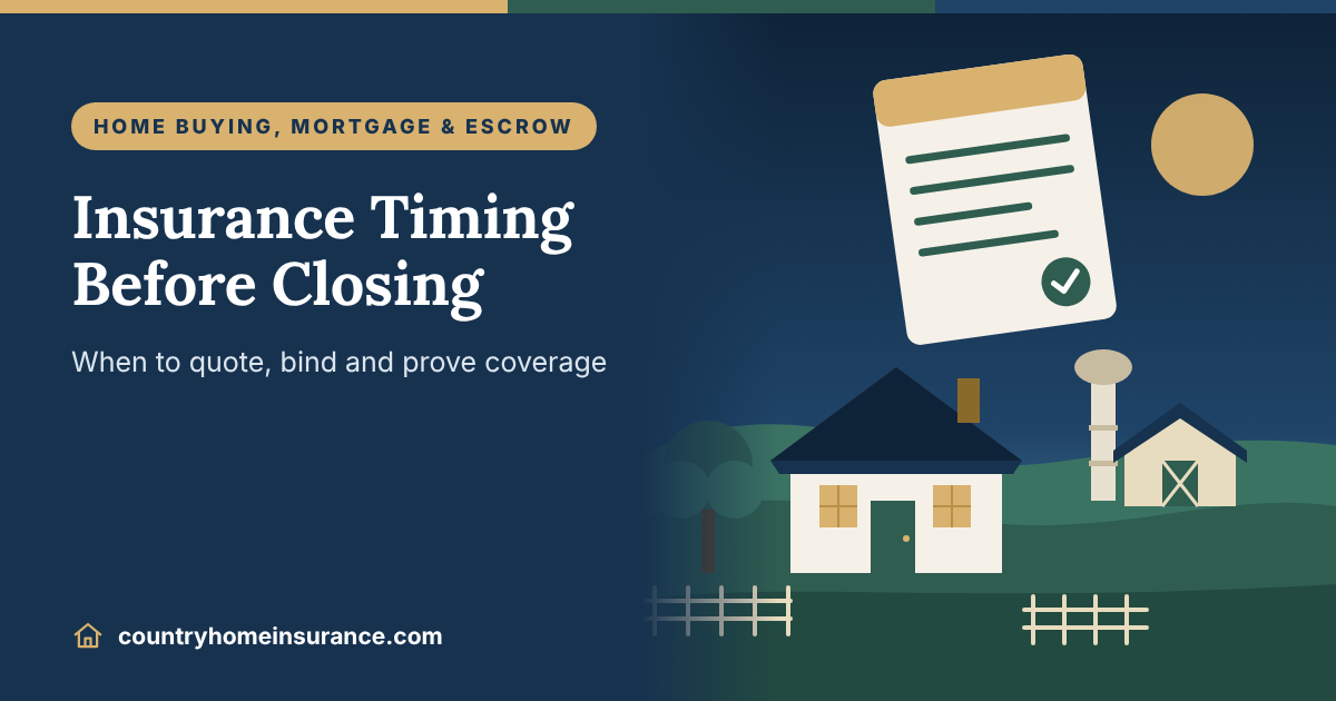 When Should You Buy Home Insurance Before Closing?