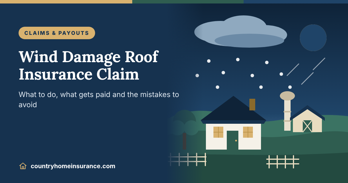 Wind-Damaged Roof Insurance Claim: What to Do, What Gets Paid & Common Mistakes